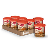 Betty Crocker frontal de la lata mostrando el sabor coco pecan y fácil uso
