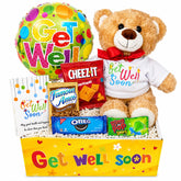 Beyond The Box cesta frontal con osito, globo y snacks consola al niño