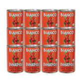 Bianco DiNapoli lata frontal mostrando diseño y claridad de ingredientes