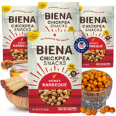 BIENA paquete frontal Barbecue mostrando diseño y tamaño, ideal para elegir snack saludable