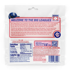 Big League Chew detalle de las tiras desmenuzadas y textura suave