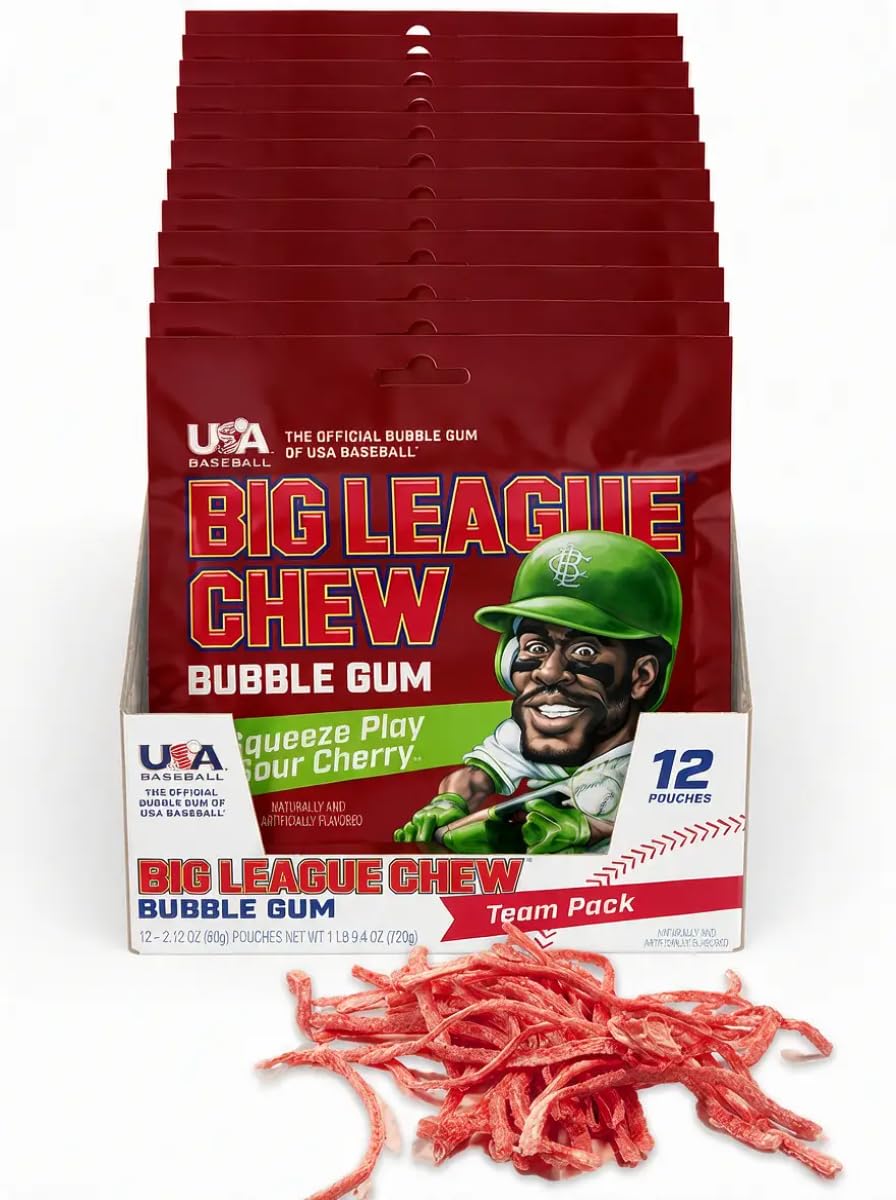 Big League Chew frente del paquete mostrando diseño y sabor