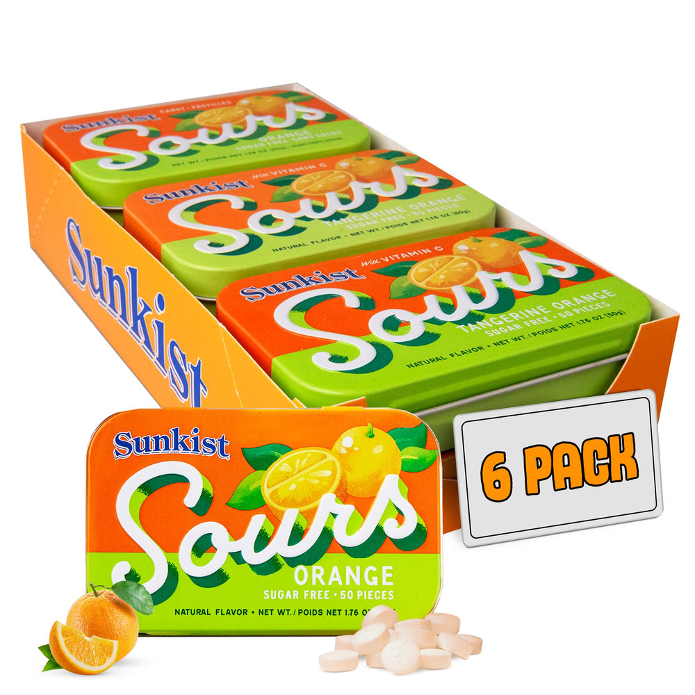 BIG SKY lata frontal de Sunkist Sours mandarina naranja mostrando diseño y facilidad de transporte
