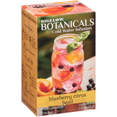 Bigelow Botanicals caja frontal Blueberry Citrus Basil mostrando diseño y cantidad