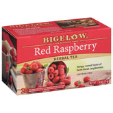 Bigelow caja frontal con diseño y beneficio de sabor frutal