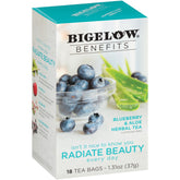 Bigelow paquete frontal Radiate Beauty mostrando diseño y contenedor