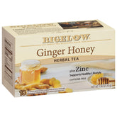 Bigelow Tea paquete frontal con diseño y etiqueta clara para fácil identificación