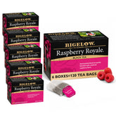 Bigelow Tea paquete frontal mostrando diseño y beneficios de frescura