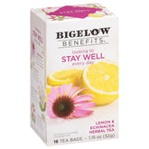 Bigelow Tea empaque frontal del pack de 108 bolsitas, práctico y fresco