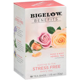 Bigelow Tea frente del paquete mostrando diseño y cantidad