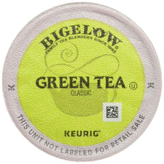 Bigelow Tea cápsulas K-Cup pack de 24 mostrando el embalaje frontal y conveniencia
