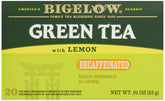 Bigelow Tea caja frontal mostrando 20 bolsitas y sello sin cafeína