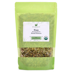 Biokoma empaque frontal de Hops orgánico, conserva aroma y frescura