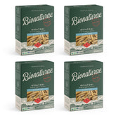 bionaturae paquete frontal de rigatoni mostrando etiquetado orgánico y sin gluten
