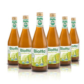 Biotta botella frontal de Sauerkraut Juice mostrando etiqueta y beneficio digestivo