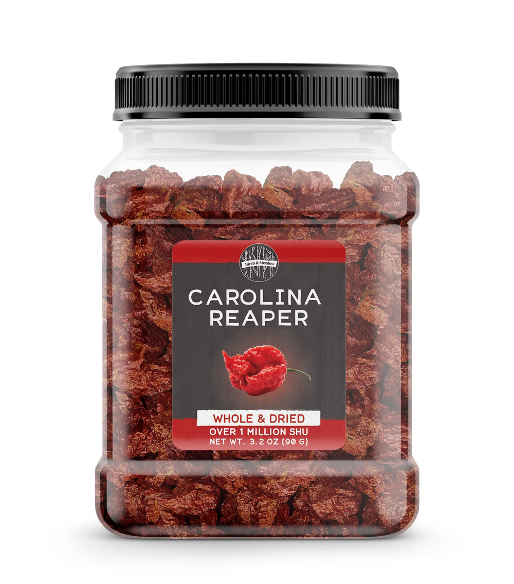 Birch & Meadow paquete frontal de Carolina Reaper enteros y secos, conservación prolongada