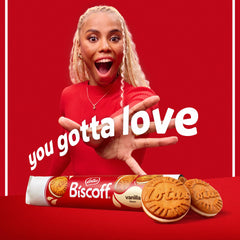 Lotus Biscoff primer plano de textura crujiente que resalta sabor
