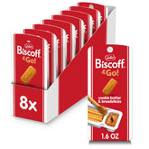 Biscoff paquete frontal mostrando ocho unidades y diseño atractivo