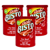 Bisto envase frontal sabor Carne mostrando etiqueta clara y uso rápido