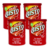 Bisto paquete frontal mostrando cuatro envases y conveniencia