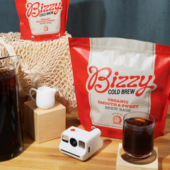 Bizzy bolsita detalle de molienda gruesa optimizada para cold brew