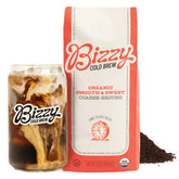 Bizzy empaque frontal 1 lb mostrando marca y beneficios orgánicos