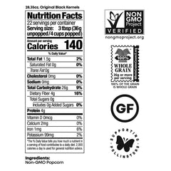 Black Jewell etiqueta Non-GMO destacada, confianza y origen claro