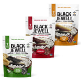 Black Jewell frente del empaque mostrando pack de 3 y beneficio de variedad