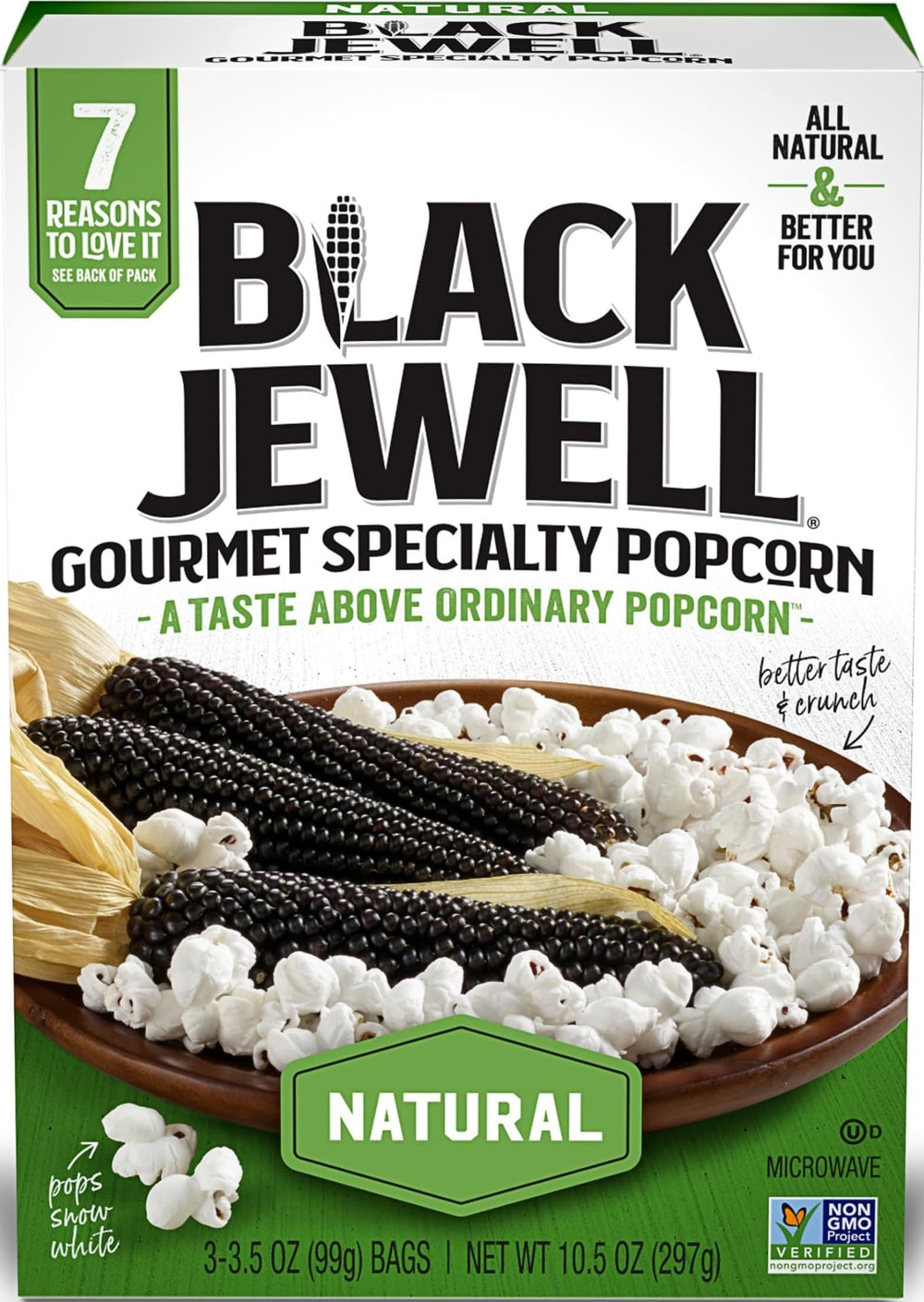 Black Jewell frente del empaque mostrando etiqueta natural y pack de 6