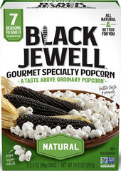 Black Jewell frente del empaque mostrando etiqueta natural y pack de 6