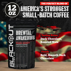 Blackout Coffee granos siendo molidos para un café más aromático y fresco