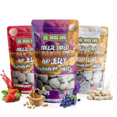 Bliss Life bolsa frontal mostrando tres sabores y conveniencia