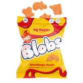 Blobs frontal bolsa abierta mostrando gomitas jugosas y sabor mango-guayaba