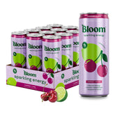 Bloom Nutrition lata frontal Cherry Lime mostrando diseño y beneficio energizante