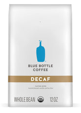 Blue Bottle Coffee frente del paquete mostrando 12 oz y beneficio de sabor equilibrado