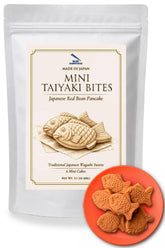 Blue Chopstickx empaque frontal mostrando 6 mini taiyaki, conveniente para regalo