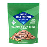 Blue Diamond frontal del envase 25 oz mostrando la marca y sabor wasabi y soja
