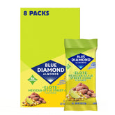 Blue Diamond frente del empaque mostrando sabor elote y beneficio portable
