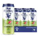 Blue Monkey lata frontal de guayaba mostrando etiqueta clara y beneficio natural