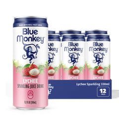 Blue Monkey lata frente mostrando diseño y beneficio refrescante