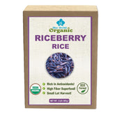 Blue Orchid Organic empaque frontal 2 lb mostrando sellado al vacío y color morado