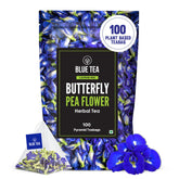 BLUE TEA frente del paquete con cierre zipper que mantiene frescura