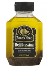 Boar's Head botella de frente mostrando etiqueta y beneficio de sabor consistente