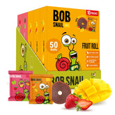 Bob Snail frente del empaque mostrando 50 unidades y ahorro familiar