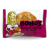 Bobo's frente de la caja PB&J mostrando 30 bocados y conveniencia