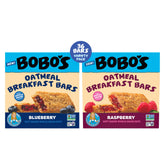 Bobo's pack frontal mostrando la caja de 36 barras y conveniencia