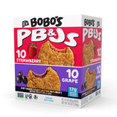 Bobo's paquete frontal mostrando 20 unidades y beneficios prácticos