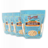 Bob's Red Mill frente del empaque muestra avena orgánica y cantidad