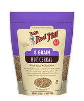 Bob's Red Mill frente del empaque mostrando etiqueta sin gluten y beneficios