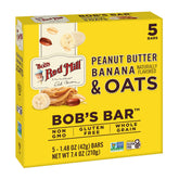 Bob's Red Mill frente del pack mostrando cinco barritas, conveniente para llevar